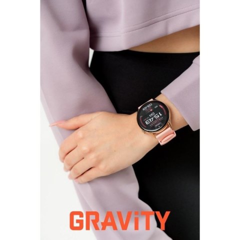Smartwatch Gravity Różowe Złoto Pasek + Bransoleta GT11-5 Gravity
