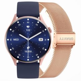 Smartwatch Gravity Różowe Złoto Pasek + Bransoleta GT11-6 Gravity