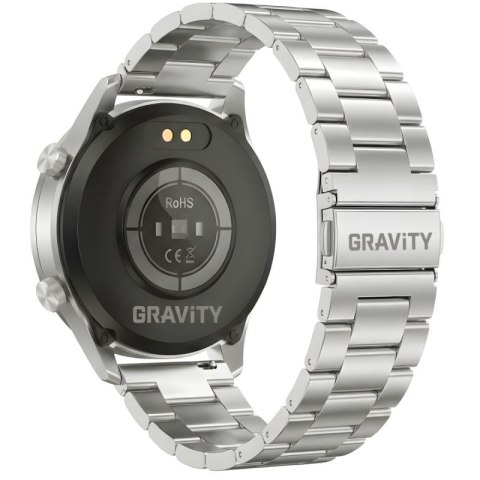 Smartwatch Gravity Srebrny Bransoleta + Pasek GT10-6 Gravity