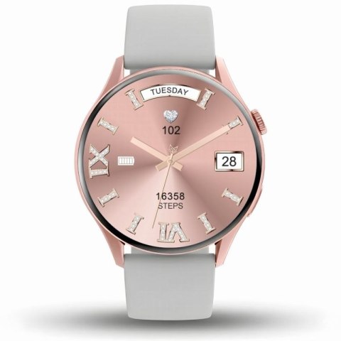 Smartwatch Gravity Różowe Złoto Pasek + Bransoleta GT11-8 Gravity