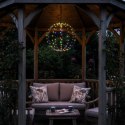 LAMPA SOLARNA WISZĄCA KULA 30CM 120 LED MULTIKOLOR SASKA GARDEN