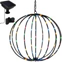 LAMPA SOLARNA WISZĄCA KULA 30CM 120 LED MULTIKOLOR SASKA GARDEN
