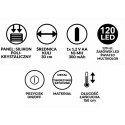 LAMPA SOLARNA WISZĄCA KULA 30CM 120 LED MULTIKOLOR SASKA GARDEN