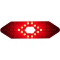 LAMPKA ROWEROWA TYŁ Z SYGNALIZATOREM LED ŁADOWANIE USB DUNLOP Dunlop