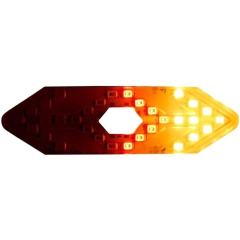 LAMPKA ROWEROWA TYŁ Z SYGNALIZATOREM LED ŁADOWANIE USB DUNLOP Dunlop