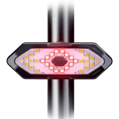 LAMPKA ROWEROWA TYŁ Z SYGNALIZATOREM LED ŁADOWANIE USB DUNLOP Dunlop