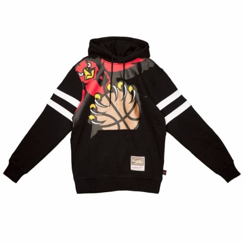 Bluza z kapturem Mitchell & Ness NBA Big Face 2.0 Atlanta Hawks czarna Mitchell & Ness