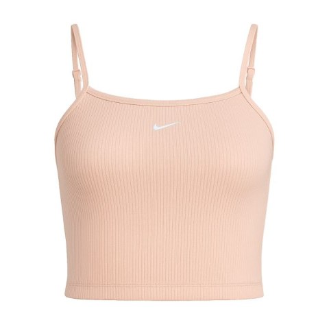 Koszulka damska Nike Sportswear Essential Rib Crop Top Atmosphere/White - DM6737-610 Nike