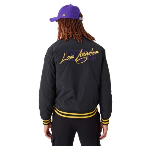 Kurtka bomberka New Era NBA Los Angeles Lakers Script Bomber Jacket - 60332205 New Era