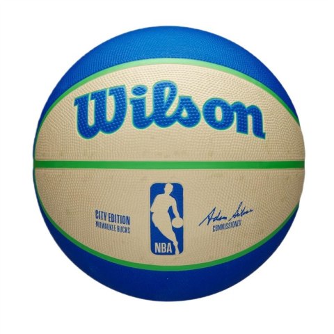 Piłka do koszykówki Wilson NBA Milwaukee Bucks Team City Icon - WZ4024217XB Wilson