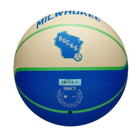 Piłka do koszykówki Wilson NBA Milwaukee Bucks Team City Icon - WZ4024217XB Wilson