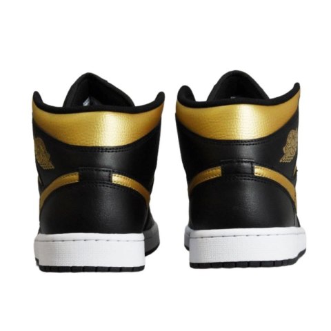 Buty do koszykówki Air Jordan 1 Mid (GS) Black/Metallic Gold - DQ8426-071 AIR Jordan