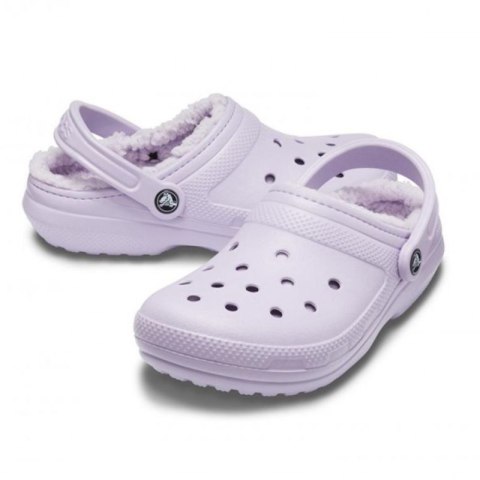 Klapki sandały Crocs Classic Lined Clog Lavender Fioletowe - 203591-50P Crocs