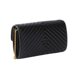 Portfel damski torebka Pinko Love Bag One Wallet Chevron Czarny - 100062A0GK-Z99Q Pinko