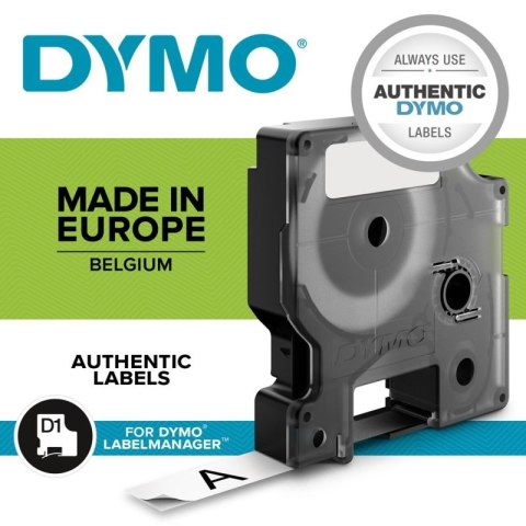 Taśma Dymo D1- 12mm x 7m czarny/biały DYMO