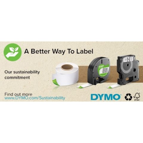 Taśma Dymo D1- 12mm x 7m czarny/biały DYMO