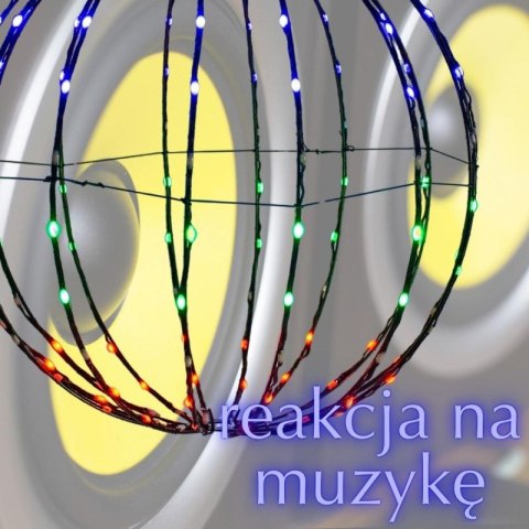 KULA DEKORACYJNA WISZĄCA 168LED RGB 40CM