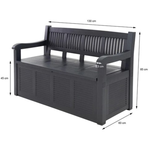 ŁAWKA SKRZYNIA OGRODOWA 2W1 130x60x85CM PROGARDEN