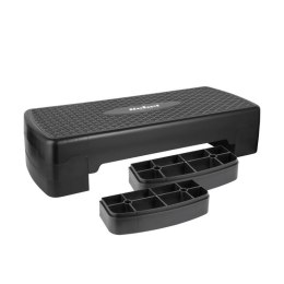 REBEL ACTIVE STEP DO AEROBIKU I ĆWICZEŃ FITNESS, 3 STOPNIE, 68 CM, CZARNY RBA-3227-BK Rebel