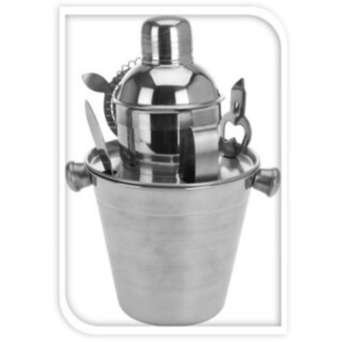 ZESTAW BARMAŃSKI 6 ELEMENTÓW SHAKER DO DRINKÓW SZCZYPCE Excellent houseware