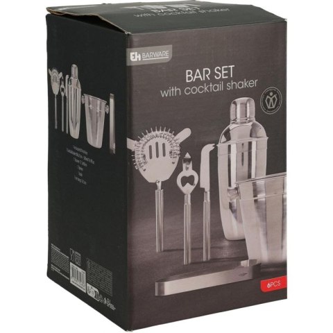 ZESTAW BARMAŃSKI 6 ELEMENTÓW SHAKER DO DRINKÓW SZCZYPCE Excellent houseware