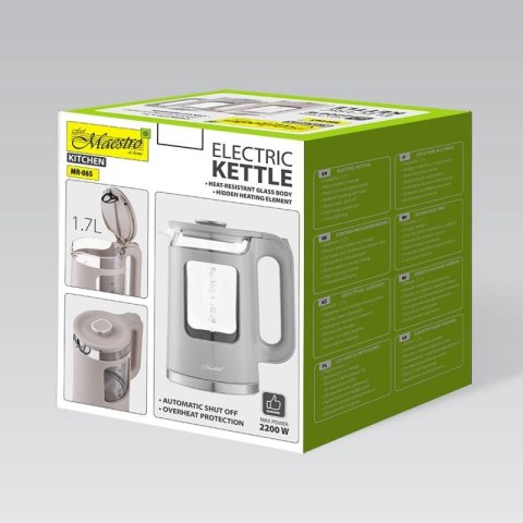 Czajnik elektryczny 1,7L 2200W MR-065-GREY MAESTRO MAESTRO
