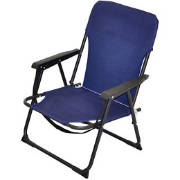 FOTEL TURYSTYCZNO PLAŻOWY Z PODŁOKIETNIKAMI 52X54X26/66CM SKŁADANY NIEBIESKI Redcliffs