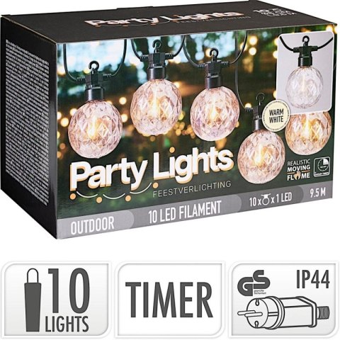 GIRLANDA OGRODOWA PARTY LIGHT 10LED PROGARDEN