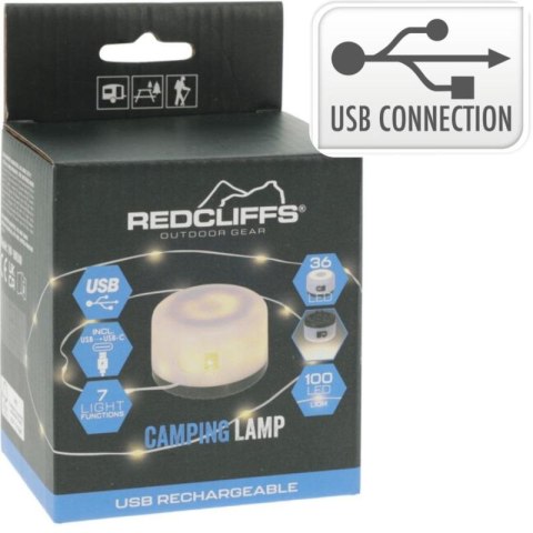 LATARKA LAMPA CAMPING ŁADOWANIE USB REDCLIFFS Redcliffs