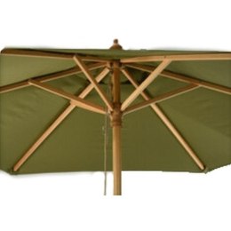 PARASOL OGRODOWY DREWNIANY 250CM SKŁADANY ZIELONY PROGARDEN