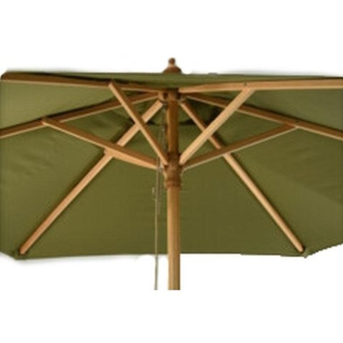 PARASOL OGRODOWY DREWNIANY 250CM SKŁADANY ZIELONY PROGARDEN