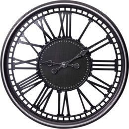 ZEGAR ŚCIENNY AŻUROWY CYFRY RZYMSKIE 60CM CZARNY Excellent houseware