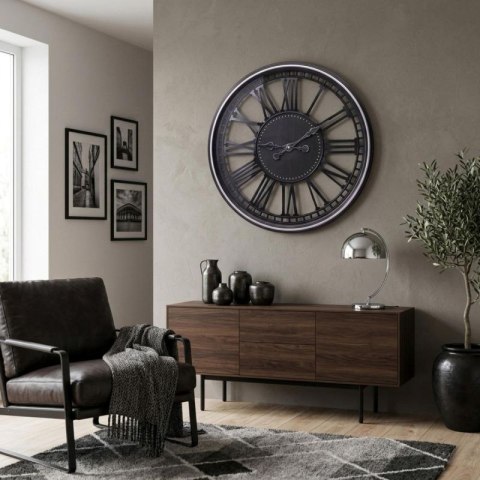 ZEGAR ŚCIENNY AŻUROWY CYFRY RZYMSKIE 60CM CZARNY Excellent houseware