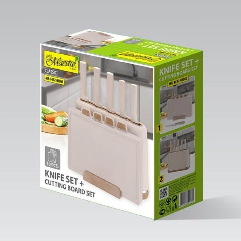 Zestaw noży + desek MR-1412-BEIGE MAESTRO MAESTRO