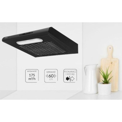 Okap podszafkowy MPM-61-PX-73 czarny 60 cm MPM