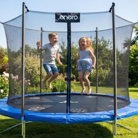 TRAMPOLINA BATUTA OGRODOWA SKŁADANA Z SIATKĄ WEWNĘTRZNĄ 8FT 244CM ENERO Enero