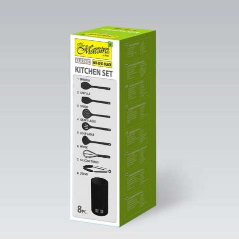 Przybory kuchenne 8 el. MR-1542-BLACK MAESTRO MAESTRO