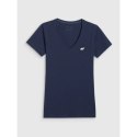 T-shirt basic z dekoltem typu serek damski 4F 4FWMM00TTSHF3307-31S 4f
