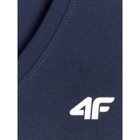 T-shirt basic z dekoltem typu serek damski 4F 4FWMM00TTSHF3307-31S 4f
