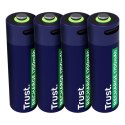 Baterie AA Trust USB-C RECHARGEABLE BATTERIES 4P Trust