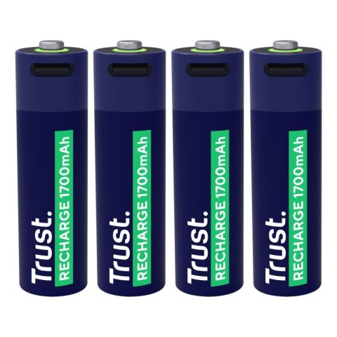 Baterie AA Trust USB-C RECHARGEABLE BATTERIES 4P Trust