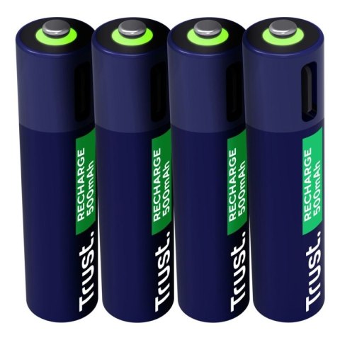 Baterie AAA Trust USB-C RECHARGEABLE BATTERIES 4P Trust