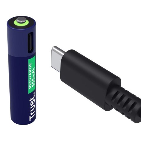 Baterie AAA Trust USB-C RECHARGEABLE BATTERIES 4P Trust