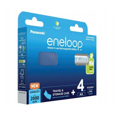 PANASONIC ENELOOP AA 2000mAh 4 szt + CASE Panasonic