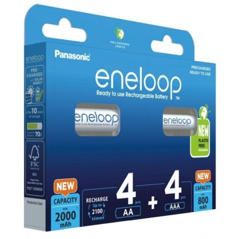 PANASONIC ENELOOP ZESTAW 4x AA 2000mAh + 4x AAA 800mAh Panasonic