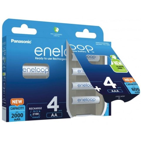 PANASONIC ENELOOP ZESTAW 4x AA 2000mAh + 4x AAA 800mAh Panasonic