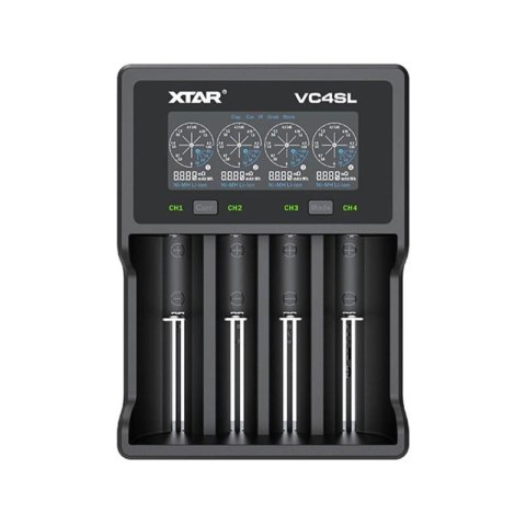 XTAR ŁADOWARKA DO AKUMULATORÓW CYLINDRYCZNYCH LI-ION/NI-MH/NI-CD 18650 VC4SL XTAR