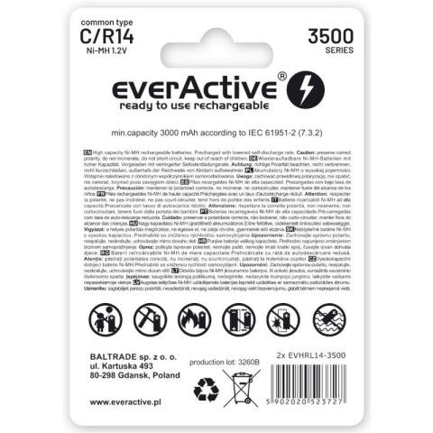 Zestaw akumulatorków everActive EVHRL14-3500 (3500mAh ; Ni-MH) EverActive