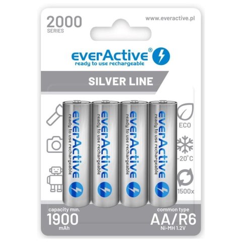 Zestaw akumulatorków everActive EVHRL6-2000 (2000mAh ; Ni-MH) EverActive