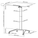 MACLEAN MOBILNE BIURKO STOLIK NA LAPTOP CZARNE MC-453B Maclean